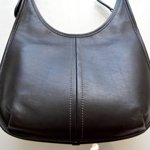 COACH Ergo 33 Leather Shoulder Bag Vintage Style Black - Picture 3 of 7